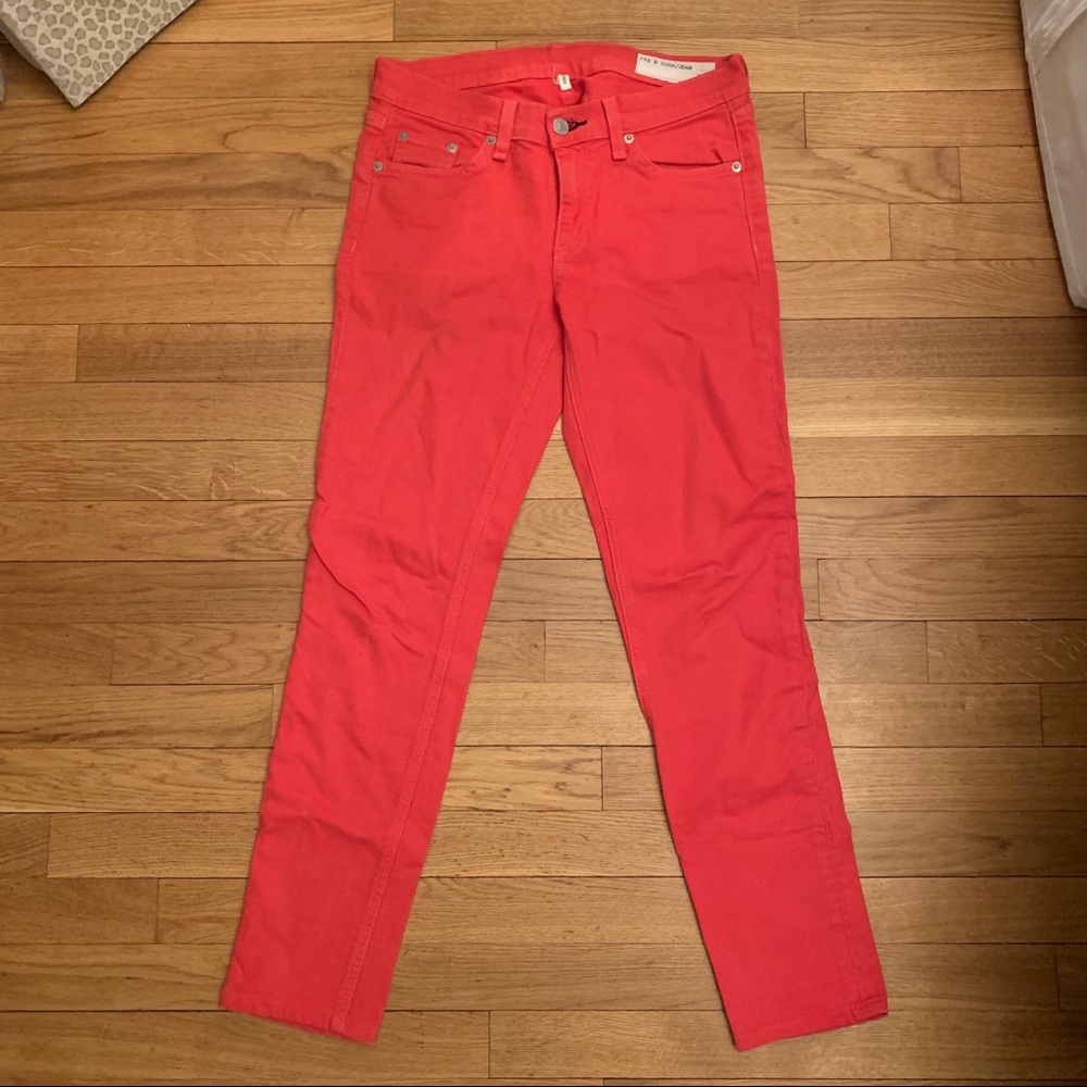 Rag & Bone Jean - Red Orange Skinny Jeans